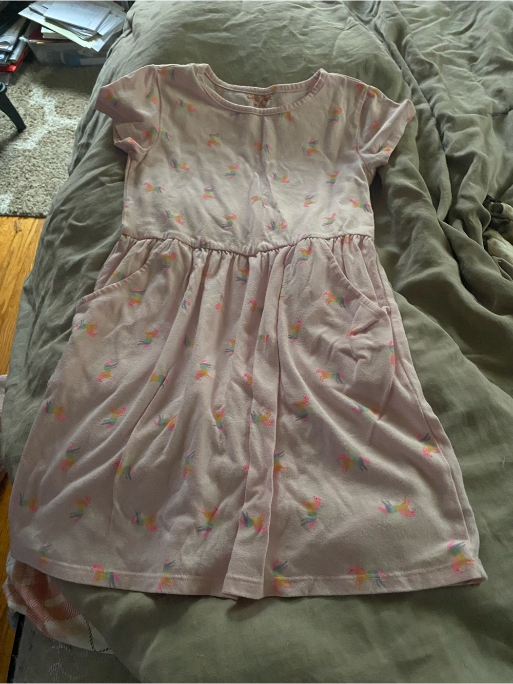 Cat & Jack Light Pink Unicorn Pocket Knit Dress
